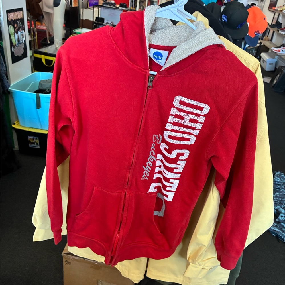 Ohio State Buckeyes Vintage Hoodie Men’s Pre Owned Used SZ SM Red